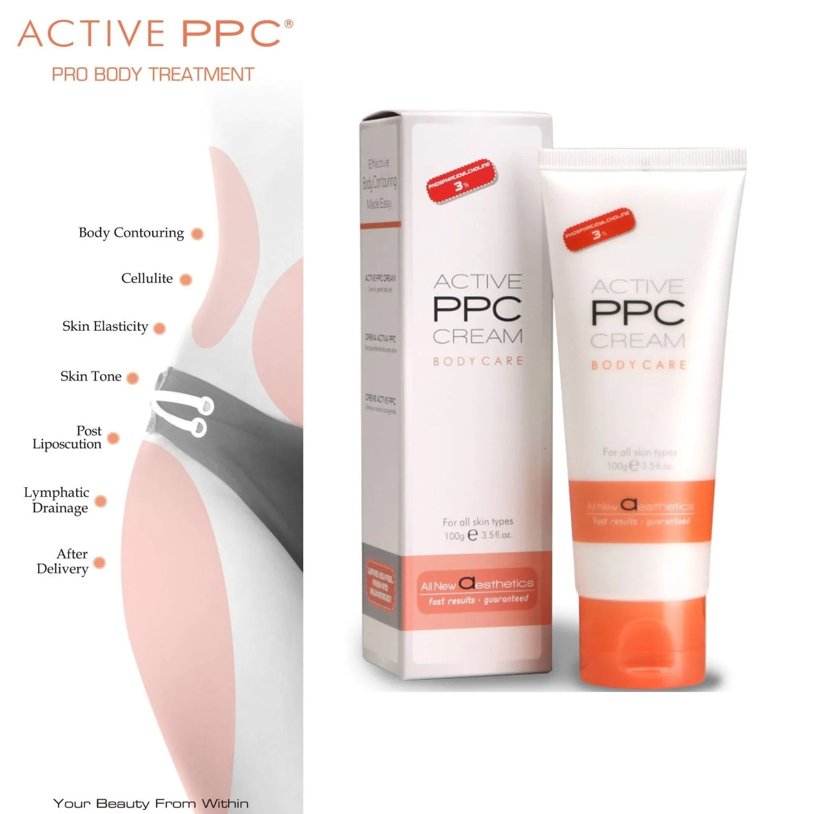 Active PPC Hot Anti Cellulite Cream Lift Firm Bumpy Skin