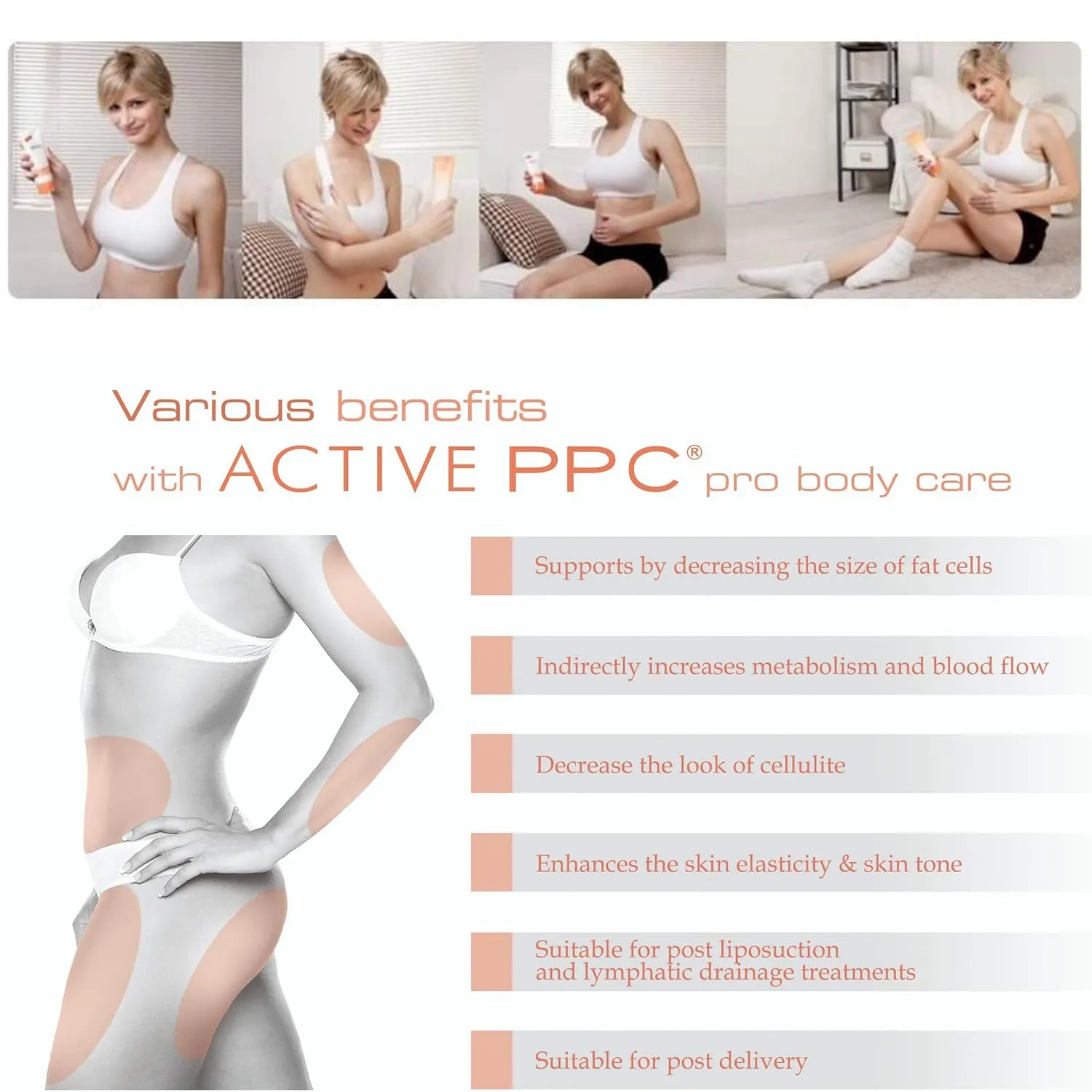 Active PPC Hot Anti Cellulite Cream Lift Firm Bumpy Skin