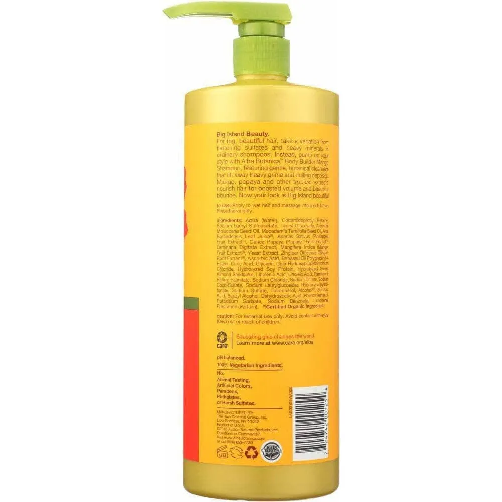 Alba Botanica Shampoo Mango Body Builder, 32 oz