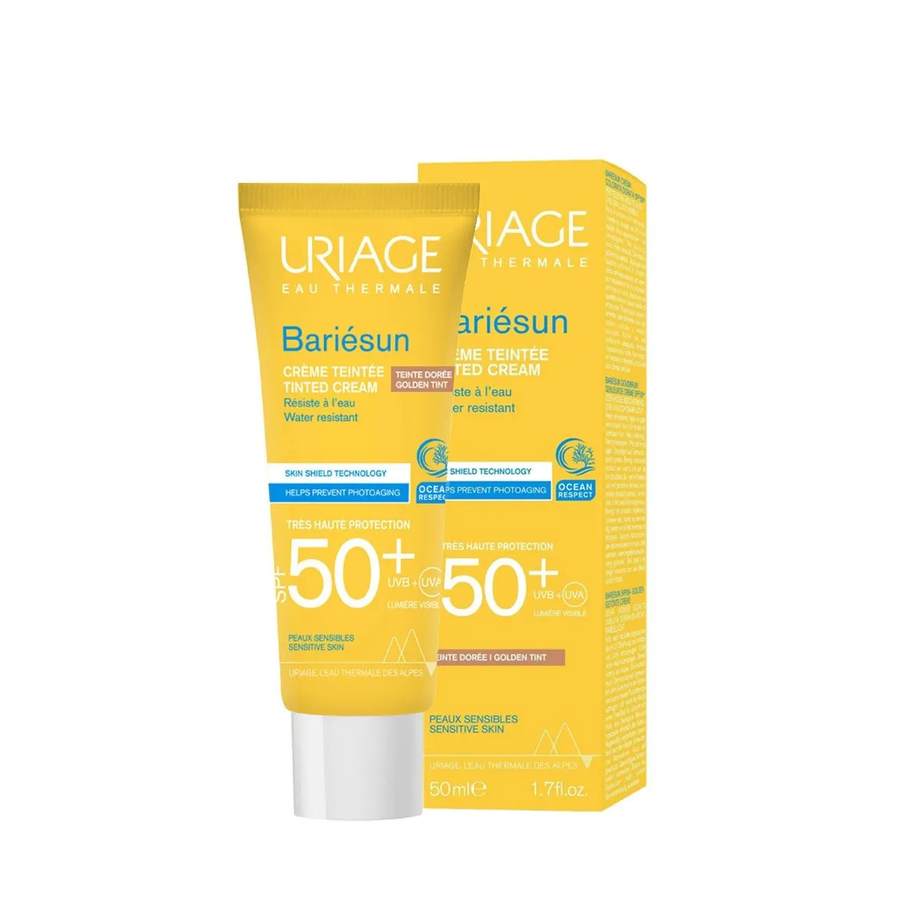 Bariésun Tinted Cream Very High Protection SPF50  Anti-Shine Texture Ultra-Dry Finish - Sensitive Skin