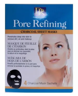 Daggett & Ramsdell Pore Refining Charcoal Sheet Masks 4-Count (2-PACK)