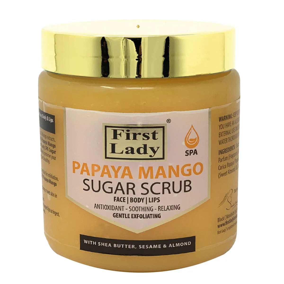 First Lady Papaya Mango Sugar Scrub for Face, Body & Lips