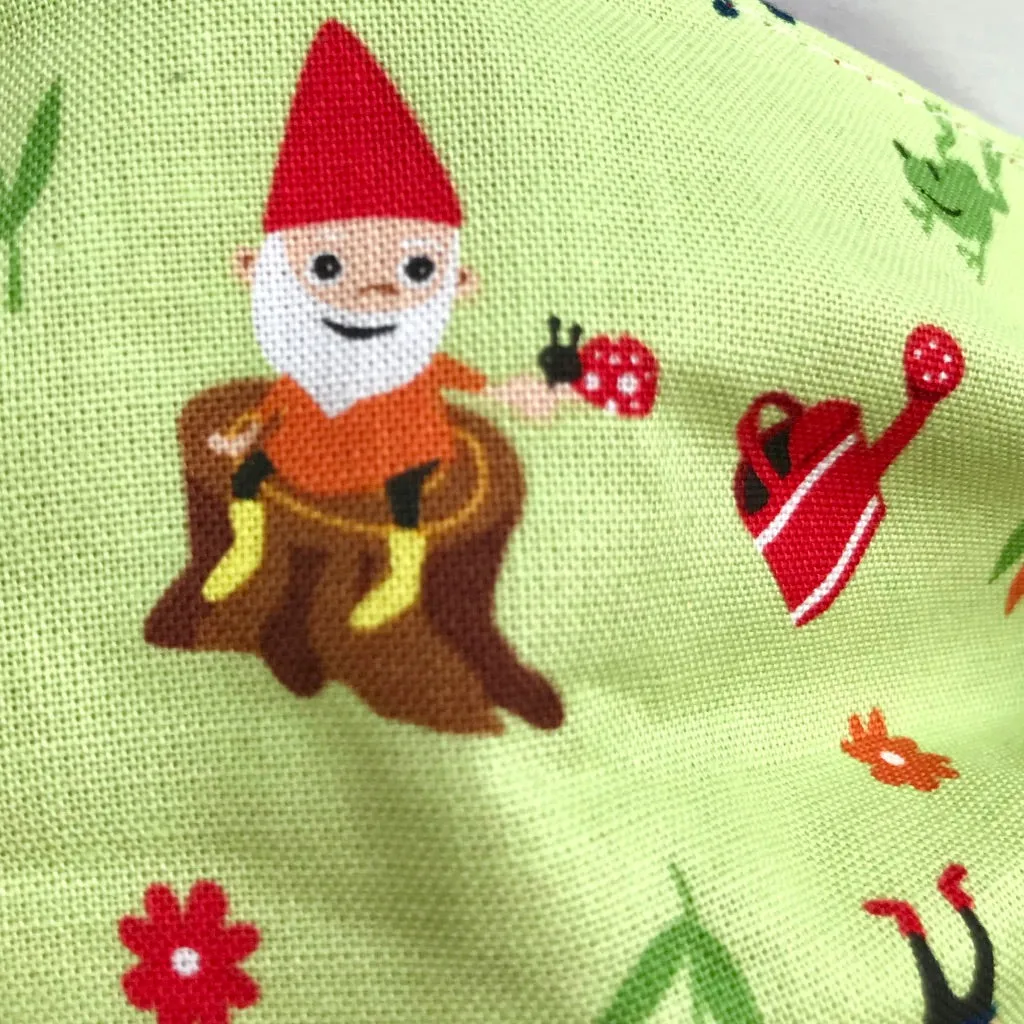 Fun Print Fabric Face Mask Covering Gnome