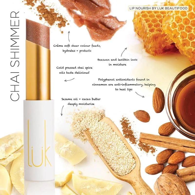 Luk Beautifood Lip Nourish - Chai Shimmer (3g)