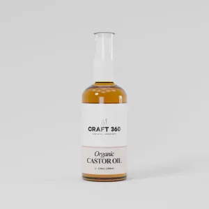 Organic Castor Oil - Cold Pressed - Hexane Free (Glass Bottle)