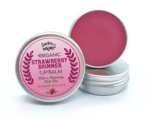 Organic, Tinted "Strawberry Shimmer" Lip Balm