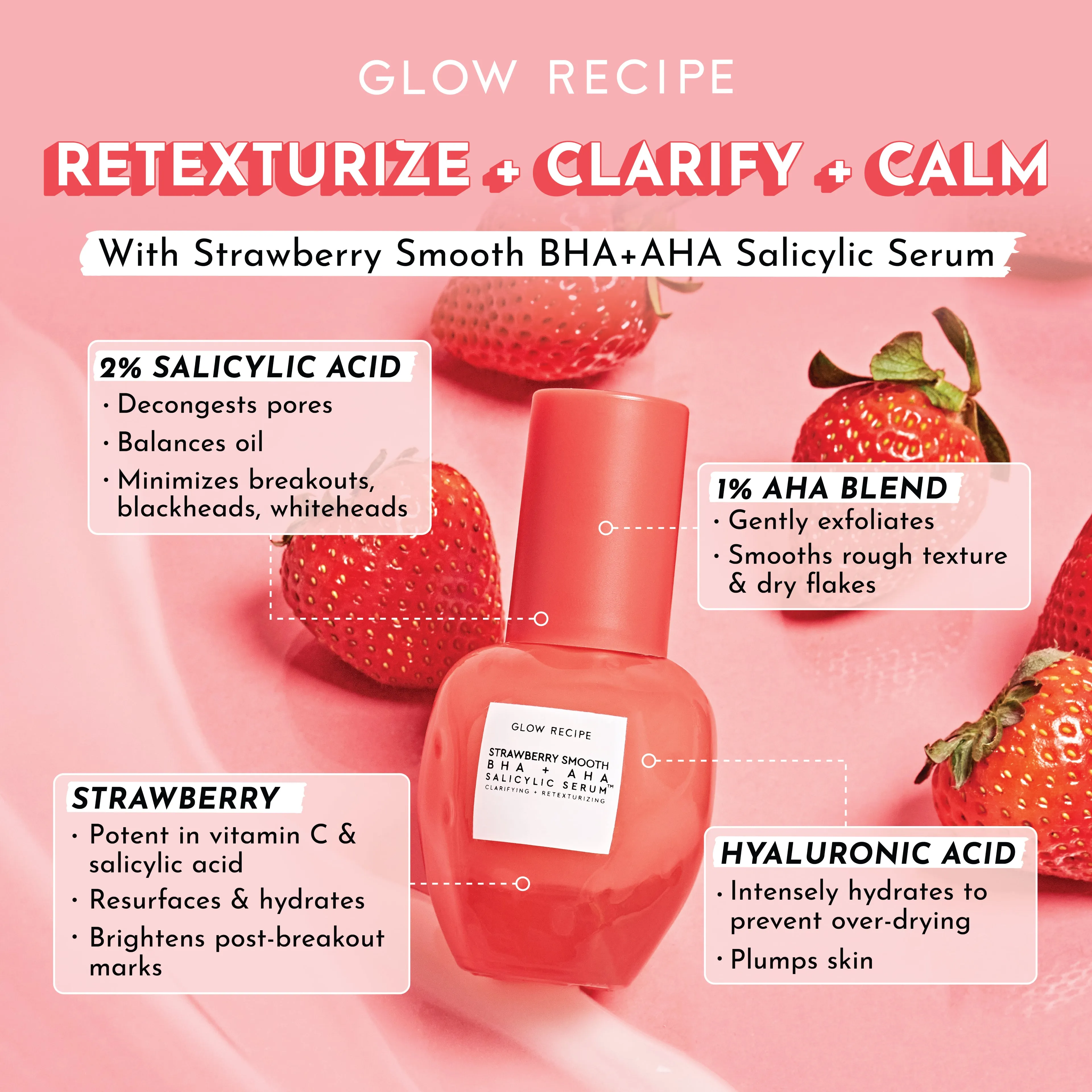 Strawberry Smooth  BHA AHA Salicylic Serum