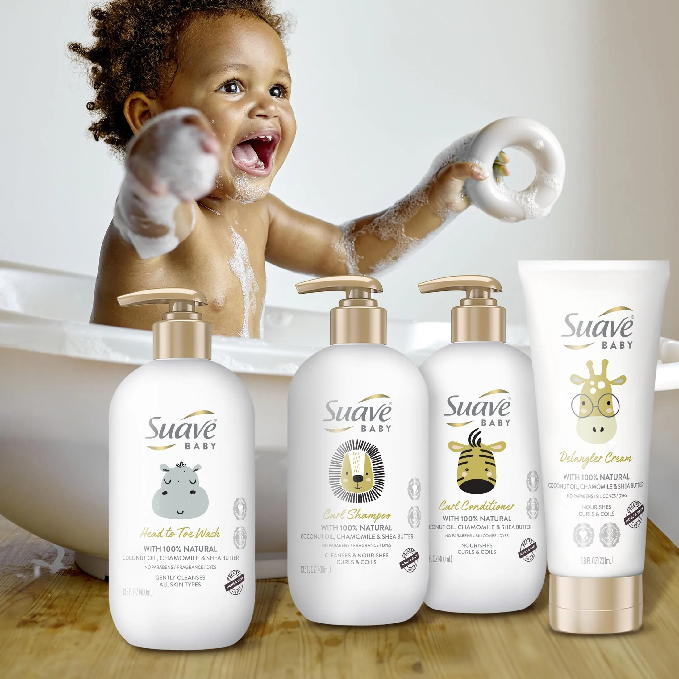 Suave Baby Head to Toe Body Wash with Coconut Oil, Chamomile & Shea Butter, 13.5 oz