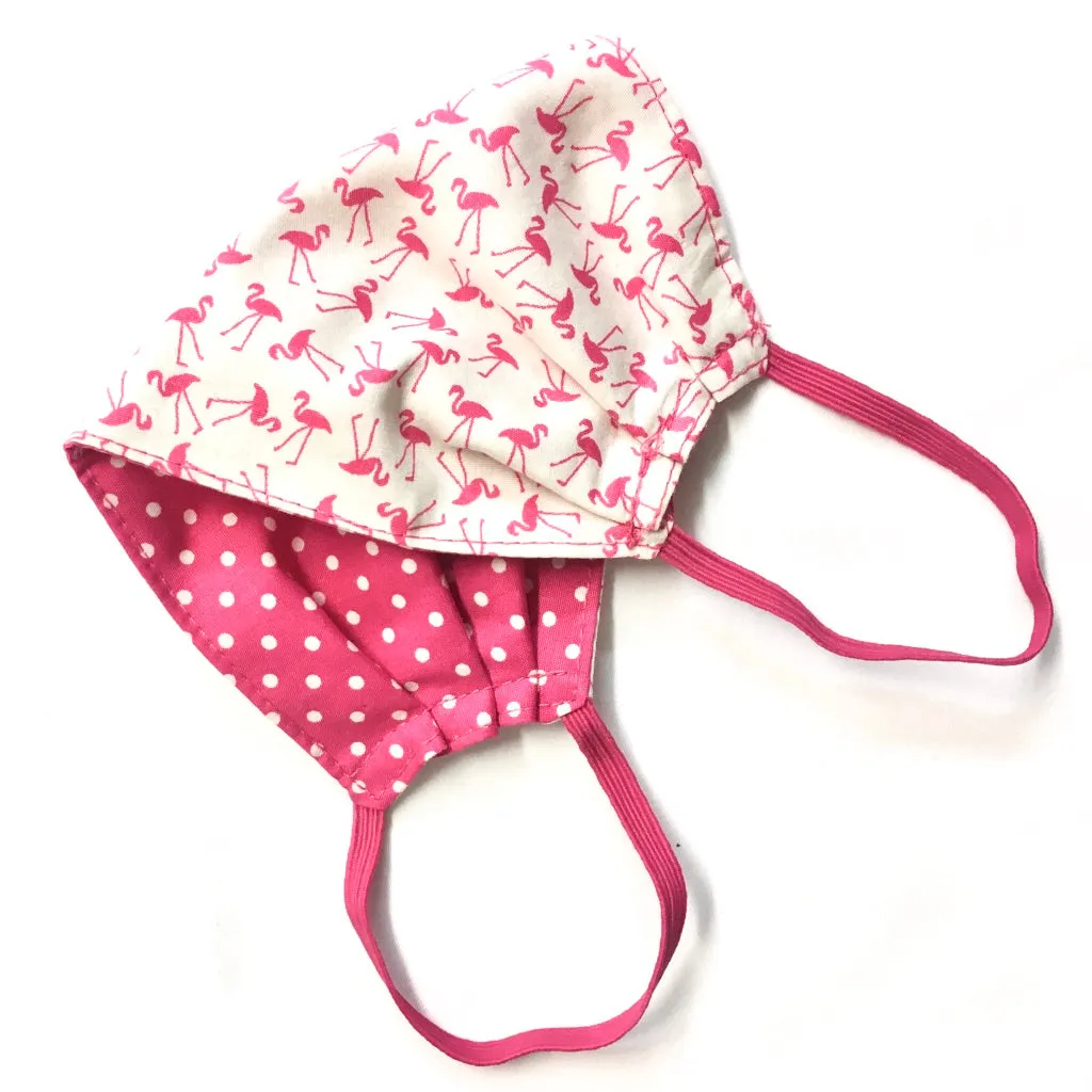 Surgical-Style Face Mask Flamingo Pink Dot